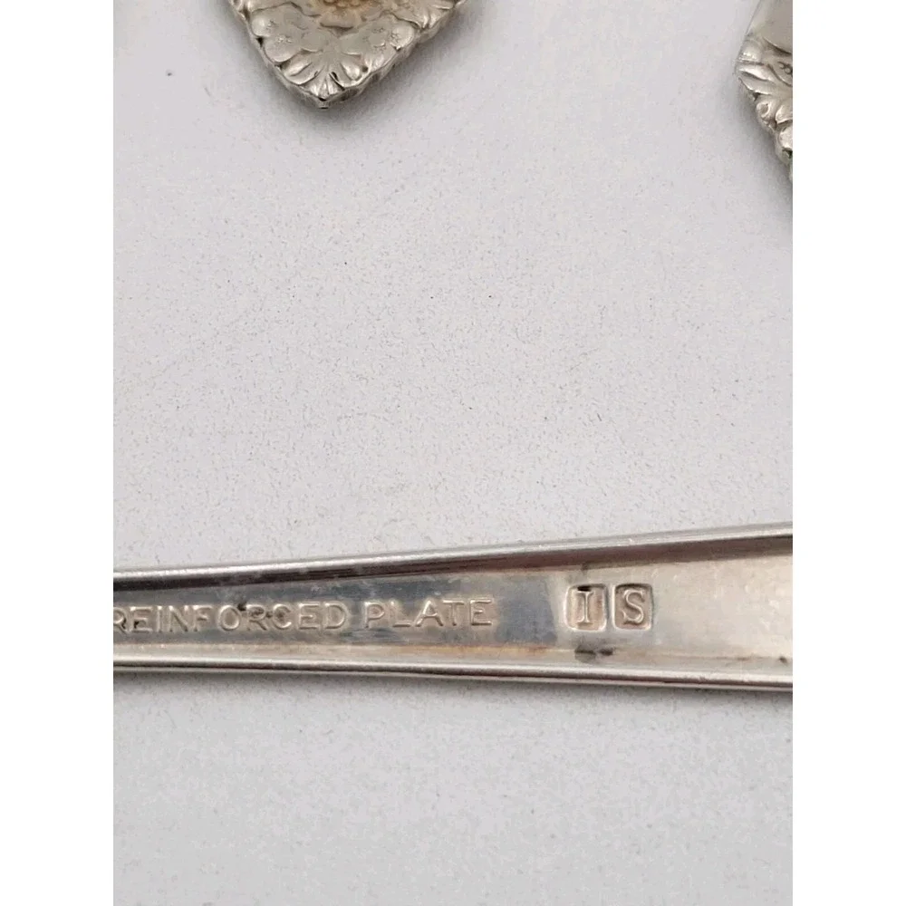 Rogers & Bro silverplate flatware Starlight 7 Tablespoons Vtg Dinner Spoons
